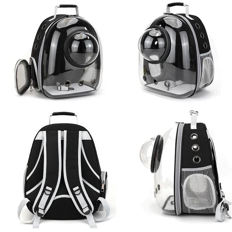 Mochila Transpirable y Cápsula Espacial para Gatos y Perros Pequeños