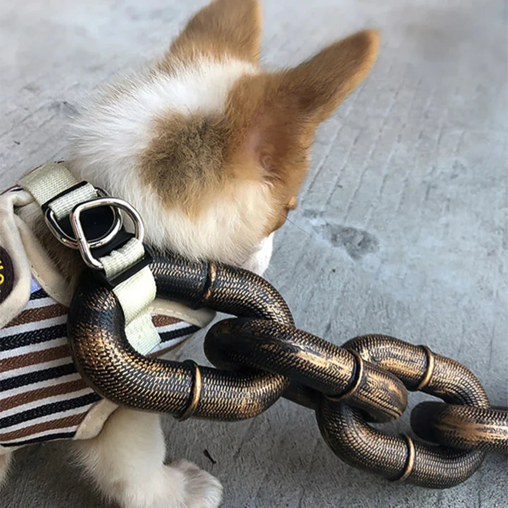 Correa de Cadena de Simulación para Mascotas (1.5 m) – Accesorio Divertido