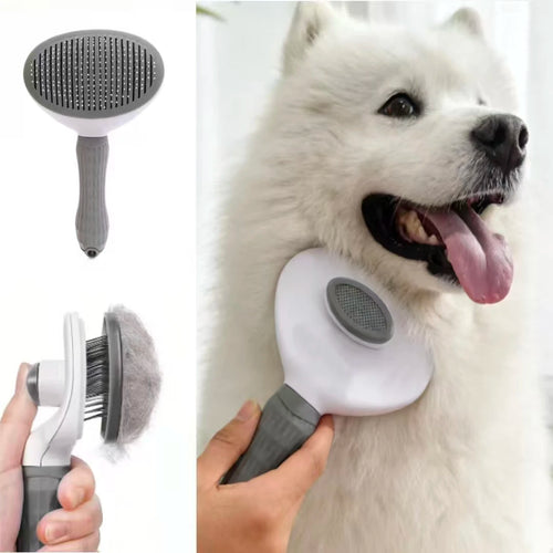 Cepillo Autolimpiable para Perros y Gatos – Elimina el Pelo Fácilmente